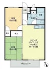 フォブール勅使Ｂ 2LDKの間取り