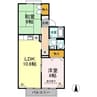 ドミール円座 D棟 2LDKの間取り