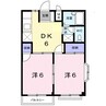 フォレストパークＢ 2DKの間取り