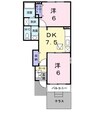 サン　マーベラス　Ｂ 2DKの間取り
