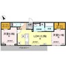 J.リヴェール高松西宝町　A棟 2LDKの間取り