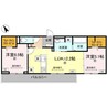 J.リヴェール高松西宝町　A棟 2LDKの間取り