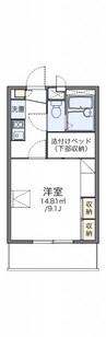 レオパレスシャルム瀬戸 1Kの間取り
