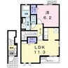 レジデンスＫ 1LDKの間取り