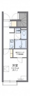 レオネクスト東大浜３ 1Kの間取り