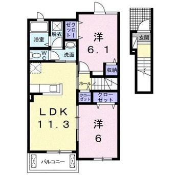 間取図 クラール元山Ｐ