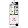 クラール花ノ宮 1Kの間取り