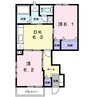 ハイランドさぬき　Ｂ 2DKの間取り
