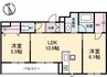ジェンクオーレ サウス 2LDKの間取り