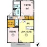 リビングタウン宇多津東　B棟 2LDKの間取り