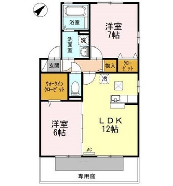 間取図 リビングタウン宇多津東　D棟