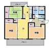 京都東山409棟 3DKの間取り