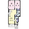 ヒーリング　Ａ 2LDKの間取り