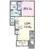 ブランド　ボヌール 1LDKの間取り