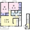 さくら　Ｂ 2LDKの間取り
