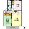 やすらぎの家　B棟 2LDKの間取り