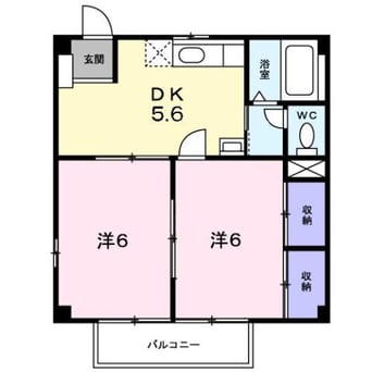 間取図 サニーハイツ楠　Ｂ