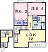 ファミール・鶴市　Ａ 2LDKの間取り