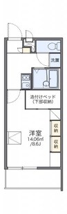 レオパレスＨＡＺＥ 1Kの間取り