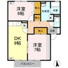 ファミール河野　A棟 2LDKの間取り