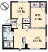コートMT  H館 2LDKの間取り
