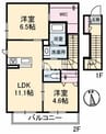 シャーメゾン上之町 2LDKの間取り