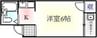 ドルフ玉藻 1Rの間取り