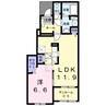 クラール土器町Ｃ 1LDKの間取り