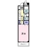 ラムール雅 1Kの間取り