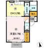 パラディー・M 1DKの間取り