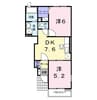 グリーン　ブリッサ 2DKの間取り