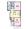 グリーン　ブリッサ 2DKの間取り