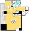 エグゼクティブコート中新町 1DKの間取り