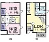 ベルメゾン花町 2LDKの間取り
