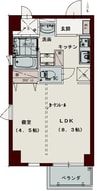 コリドール西内町 1LDKの間取り