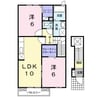 サン　リバーＤ 2LDKの間取り