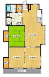 山愛ビル 3LDKの間取り