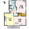 クレシェンドM 2DKの間取り