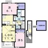 ＪａｄｅＨｏｕｓｅ　Ｄ 2LDKの間取り