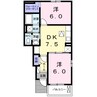 ルルディ　Ａ 2DKの間取り