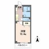 ロータス伏石 1Kの間取り