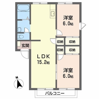 間取図 ヴィラ楠本　B棟