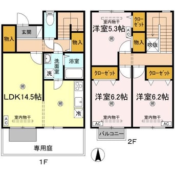 間取図 リースランド松縄　Ｃ