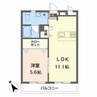 カーサ・ウィル 1LDKの間取り