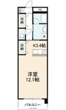 マインパレス 1Kの間取り