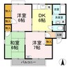 ドミール円座　C棟 3DKの間取り