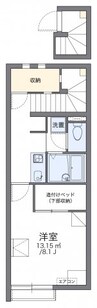 レオネクスト東大浜３ 1Kの間取り