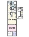 ヴィラ 1LDKの間取り