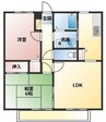 サンガーデン福本A 2LDKの間取り