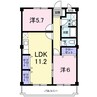 ロイヤル泉 2LDKの間取り